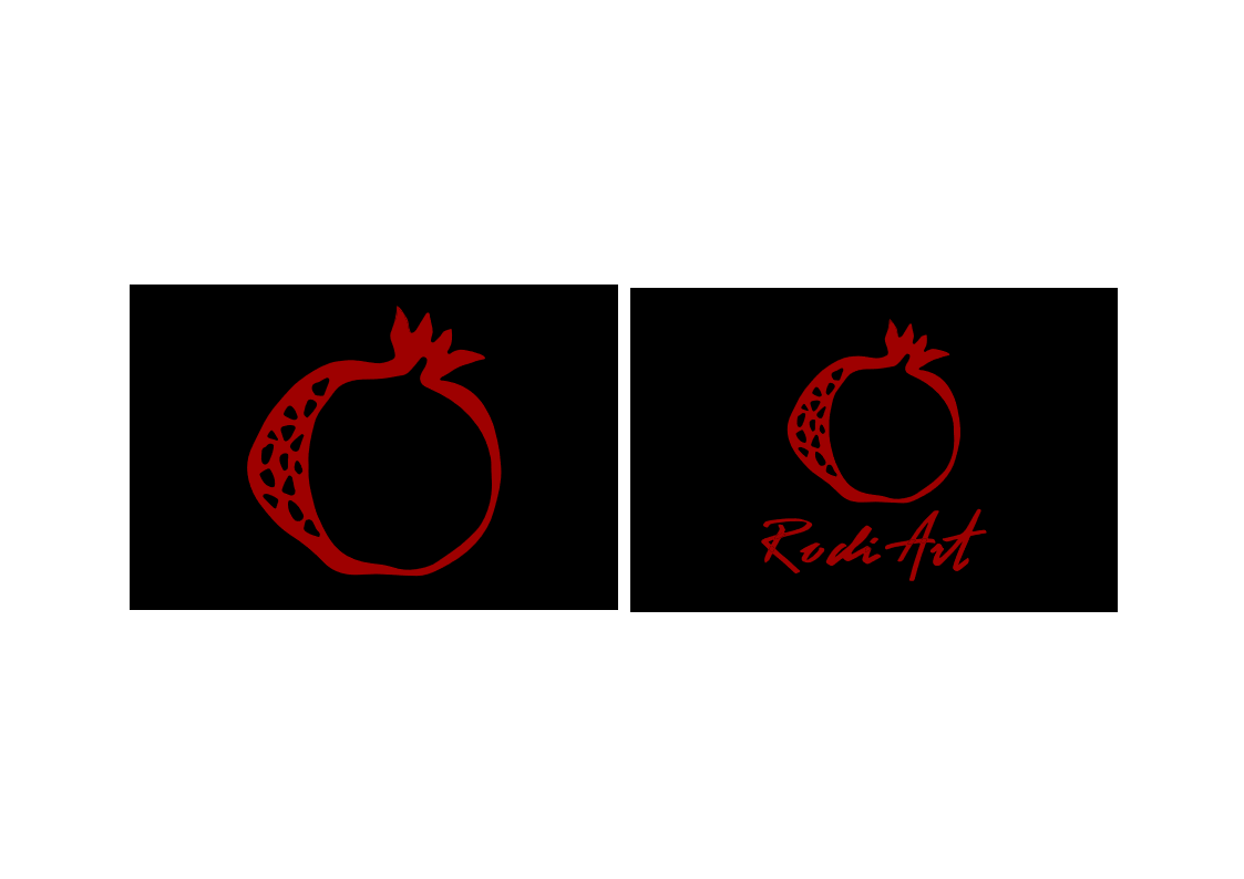 RodiArt — красный гранат и рукописный логотип